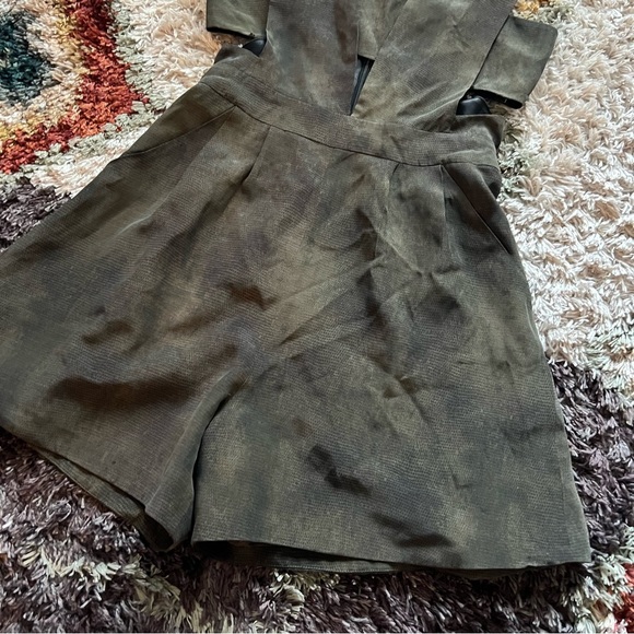 Ronny Kobo Rhoda Snake Print Bandeau Cutout Silk Rimper - Picture 3 of 11